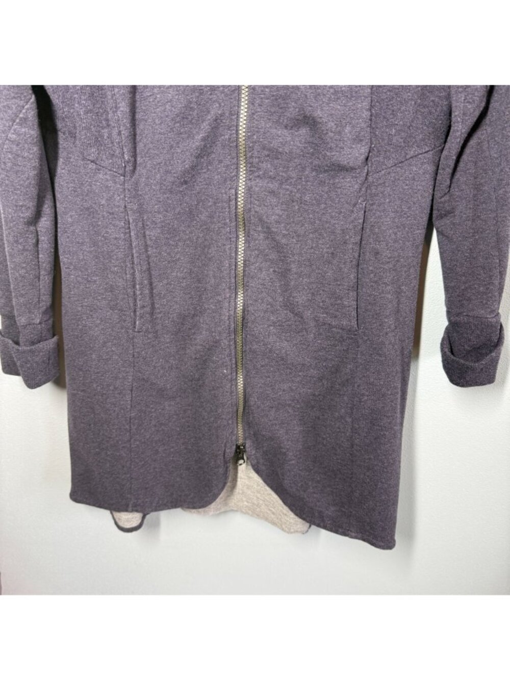 Mondetta Womens Andrea Full Zip Length Hooded Jacket Size Medium Navy Blue - Picture 4 of 11